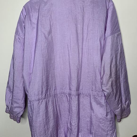 Vintage 80s Northwest Passage women's purple white windbreaker jacket SZ L - Picture 7 of 16
